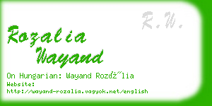 rozalia wayand business card